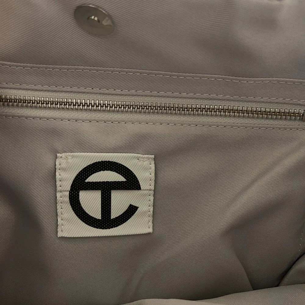 Telfar Medium Silver Shopping Bag tote vegan leather